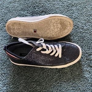 Tommy navy sparkly sneakers
